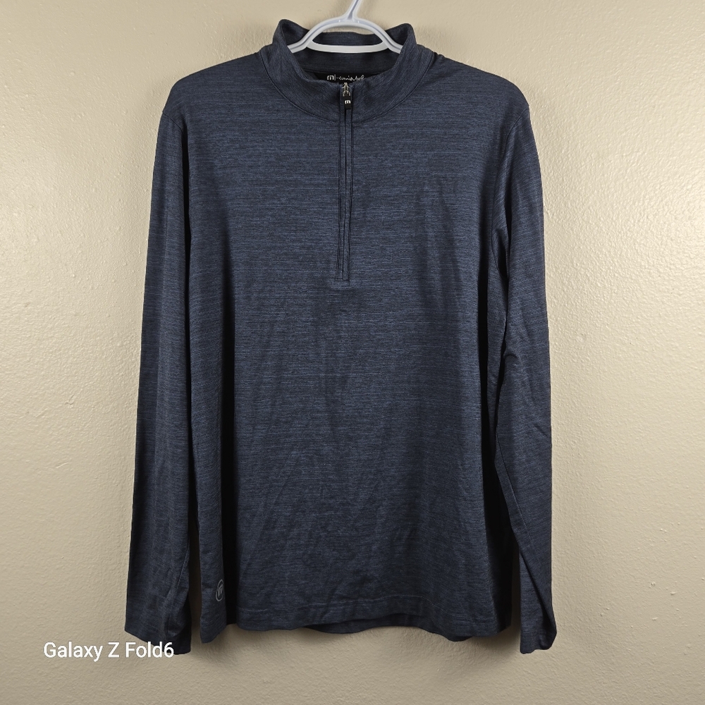 TravisMathew‎ Navy Heathered 1/4-Zip Pullover – Size M